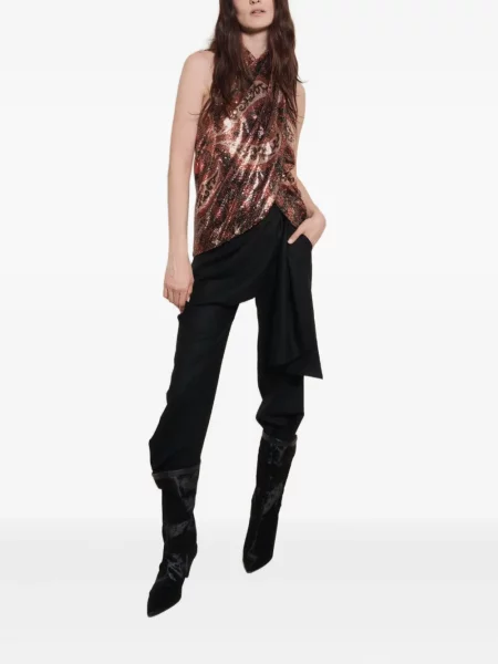 Top Johanna Ortiz cu paiete negru