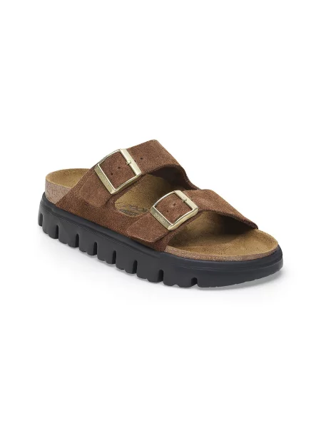 Birkenstock Arizona Chunky Suede Leather Narrow Fit Kobiety Sandały Birkenstock Size: 8 brązowy