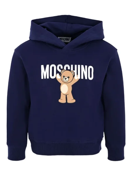 Bluza z kapturem dziecięca Moschino niebieska