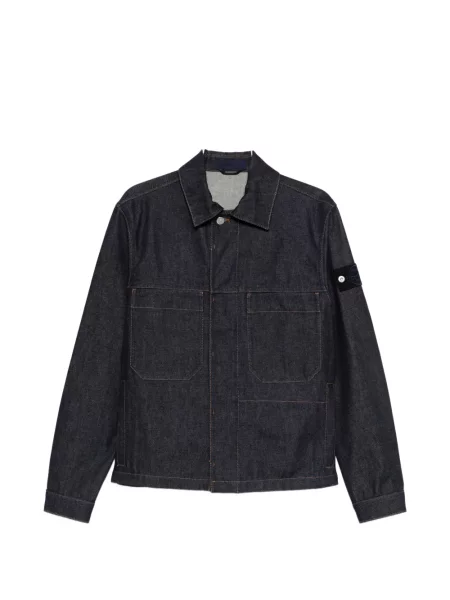 Geacă de blugi Stone Island cu strasuri albastru