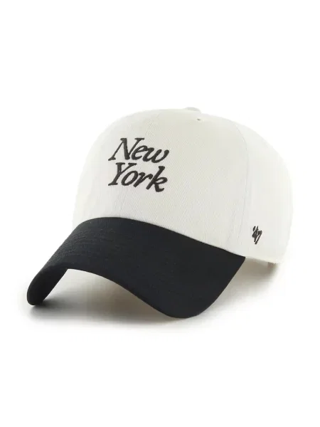 Шапка с козирка 47 brand MLB New York Yankees с изчистен дизайн сиво