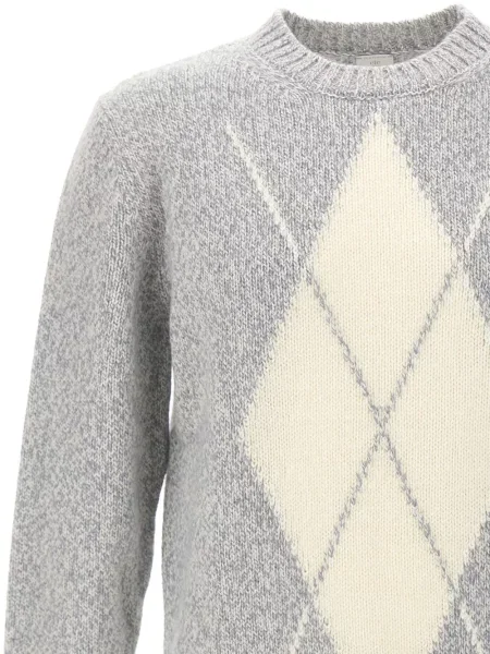 Pulover Eleventy de lână cu imprimeu geometric gri