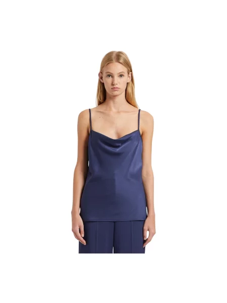 Satynowy top Marella niebieski