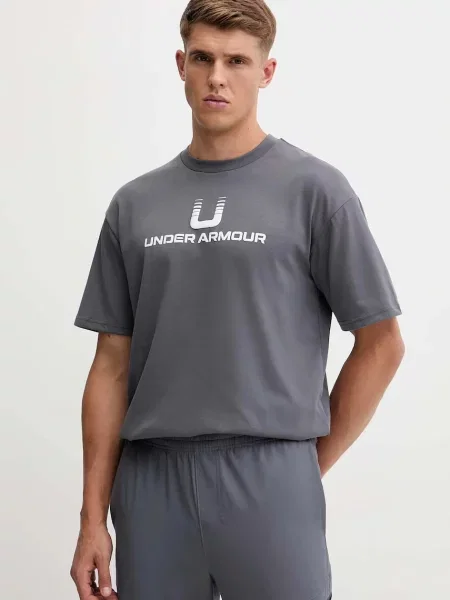 Тениска Under Armour с принт сиво
