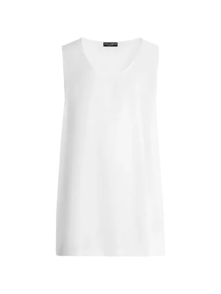 Cămașă Dolce & Gabbana de mătase alb