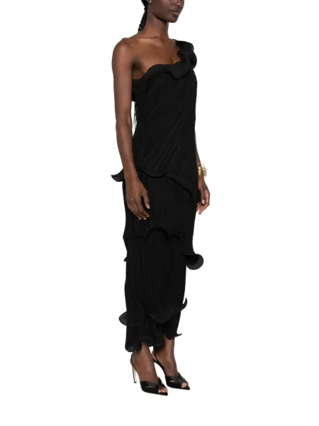 Rochie midi Cult Gaia cu un umăr gol negru