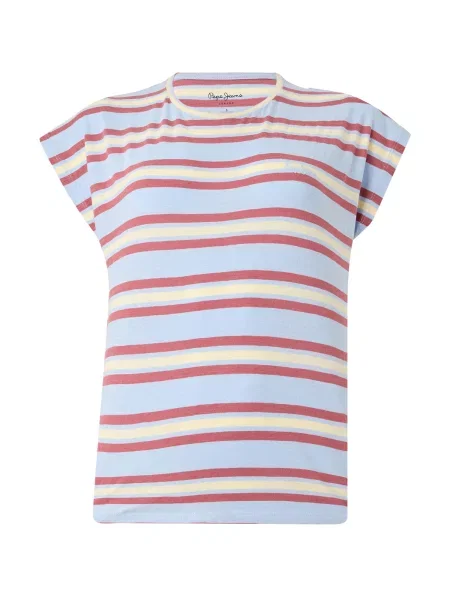 Pepe Jeans Tricou CHARLOT albastru deschis / galben deschis / cranberry roșu