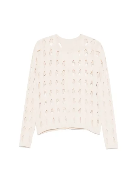 Lekki dzianinowy krótki kardigan Pinko biały