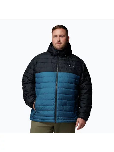 Geacă pentru bărbați Columbia Powder Lite II Hooded phoenix blue/black negru