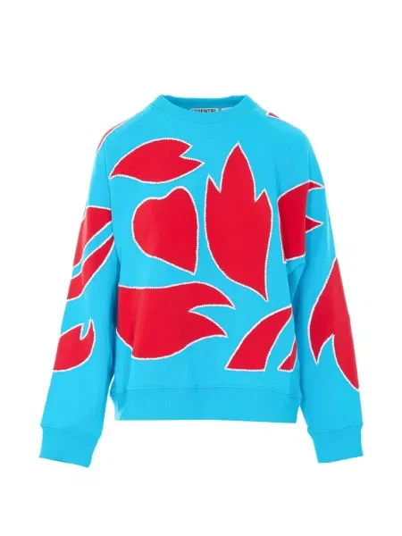 Hanorac crewneck Essentiel Antwerp cu paiete albastru