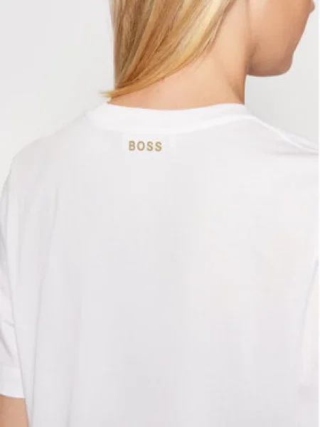 Boss Marškinėliai Ecosa Relaxed Fit balta