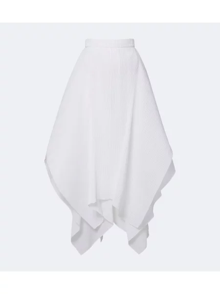 Fustă midi Jw Anderson asimetrică alb