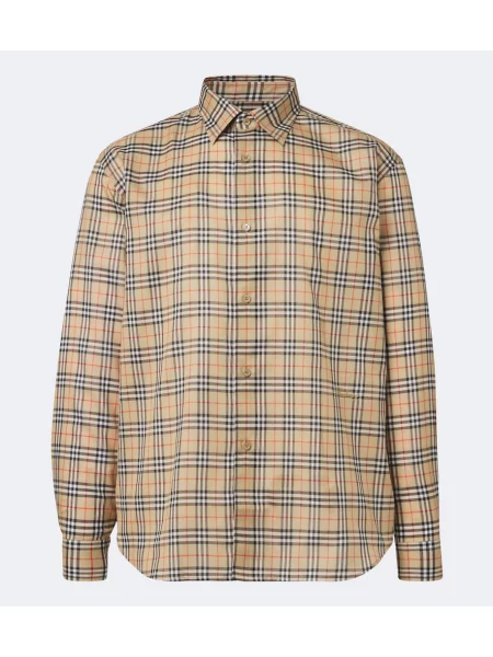 Cămașă Burberry în carouri bej