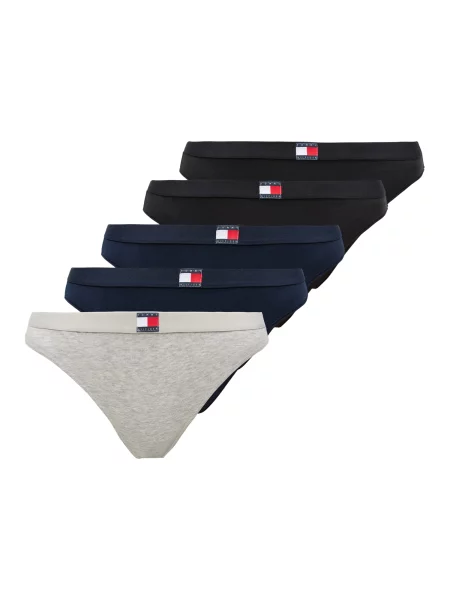 Tommy Hilfiger Underwear Tanga bleumarin / gri amestecat / roșu negru