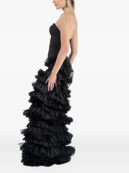Rochie maxi Monarh cu volane negru