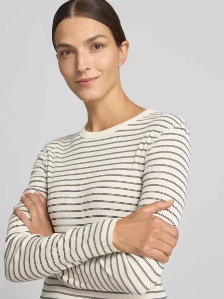 Bluzka z długim rękawem o kroju slim fit z czystej bawełny model NURIT' Drykorn