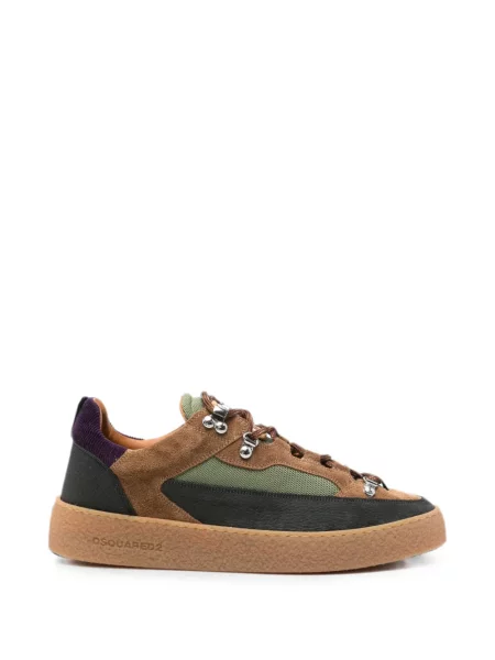 Sneakerși Dsquared2 cu șireturi din dantelă maro