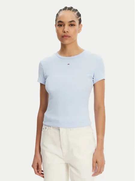 Тениска Tommy Jeans 2 броя дамска синьо