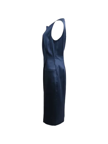 Rochie midi Boss fără mâneci albastru