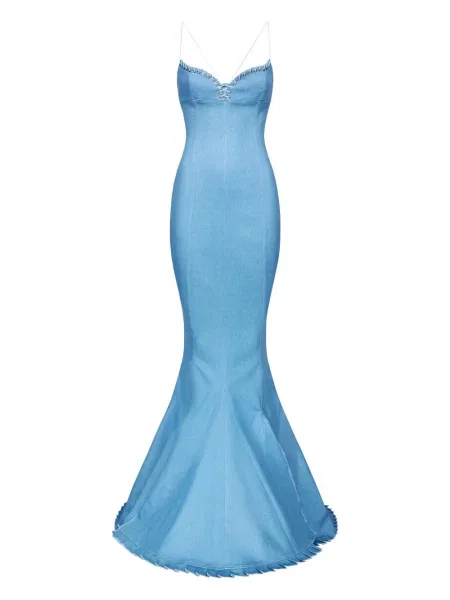 Sukienka jeansowa Ludovic De Saint Sernin garniturowa niebieska