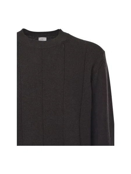 Sweter Eleventy wełniany z okrągłym dekoltem czarny