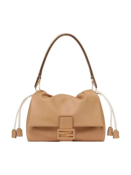 Torebka bagietka Fendi Baguette skórzana brązowa