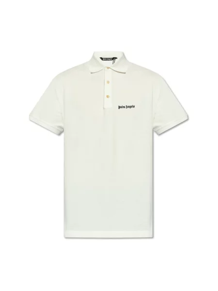 Koszulka polo Palm Angels z logo beżowa