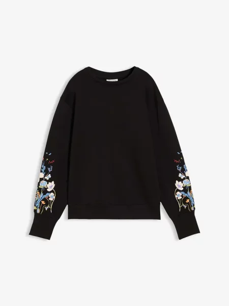 Bluza z mieszanki bawełny czarna