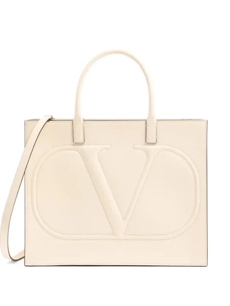 Geantă shopper Valentino Garavani alb
