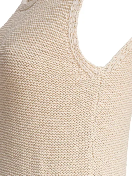 Rochie fără mâneci Sandbeige fără mâneci tricotate de costum