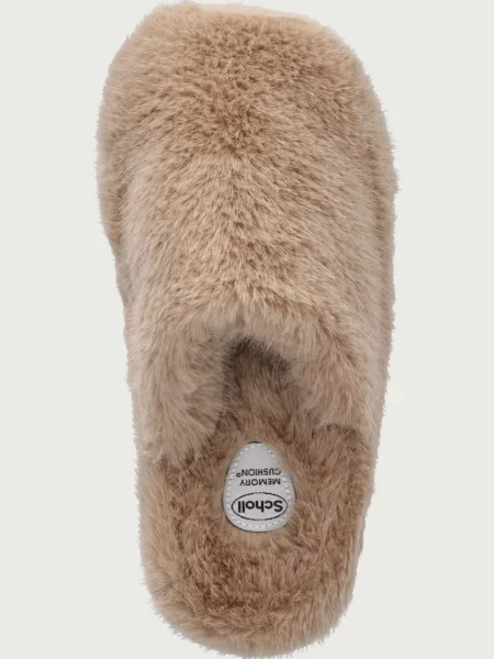 Scholl пантофи дамски с плюшена повърхност FLUFFY MULE бежово