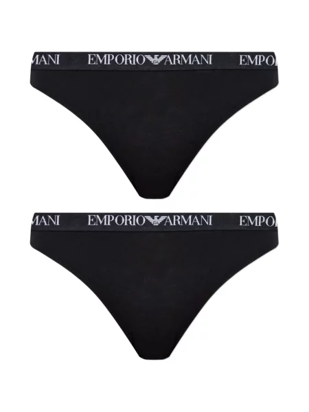 Kalhotky briefs Emporio Armani s autogramem černé