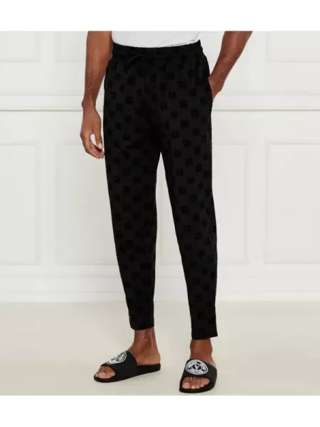 Hugo Bodywear Pantaloni de pijama Flock AOP negru