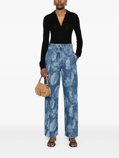 Blugi Fendi cu imagine albastru