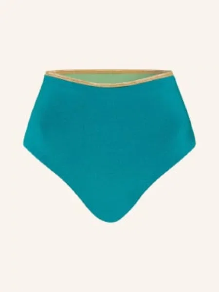 Mymarini Odwracalne Figi Bikini Shine Z Wysokim Stanem I Ochroną Uv gruen złoty