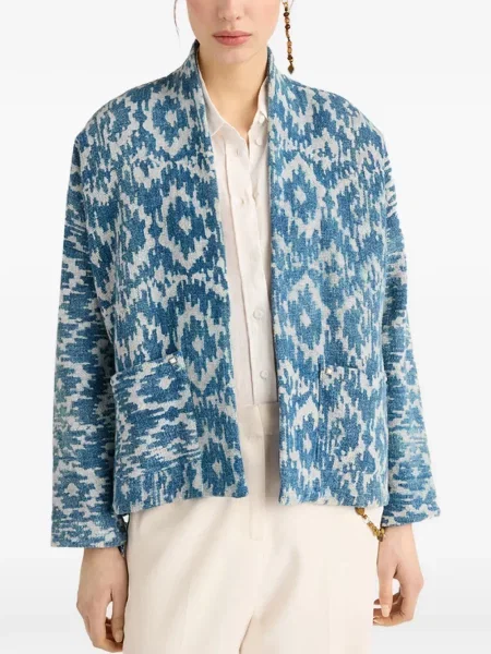 Kurtka Momoni z nadrukiem niebieska