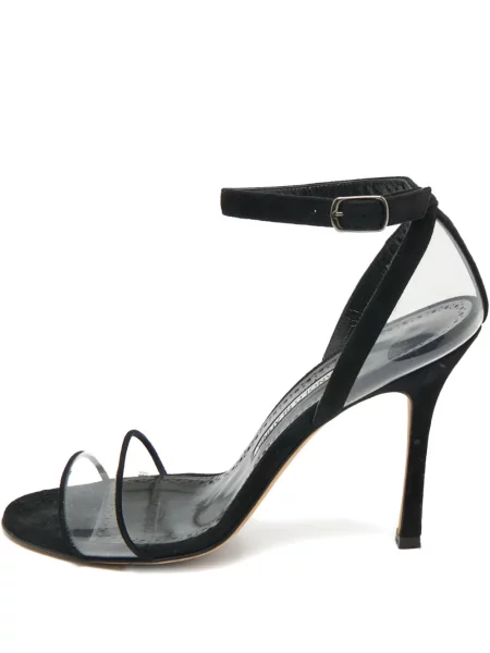 Sandale Manolo Blahnik cu bretele alb
