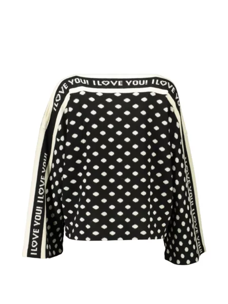 Pulover Blugirl cu model floral cu imagine negru