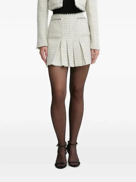 Fusta plisata Bardot din tweed plisată