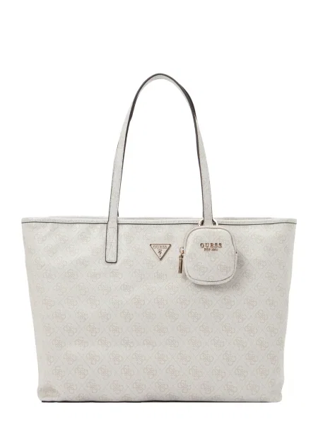 GUESS Nakupovalna torba Power Play II kremna bela