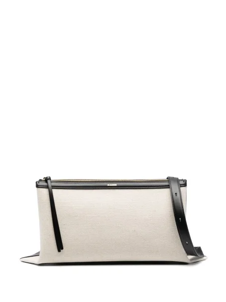 Geantă de mână Jil Sander cu autograf negru