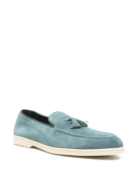 Pantofi loafer Doucal's din piele de căprioară albastru