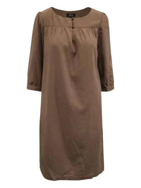 Rochie midi A.p.c. până la genunchi de costum maro