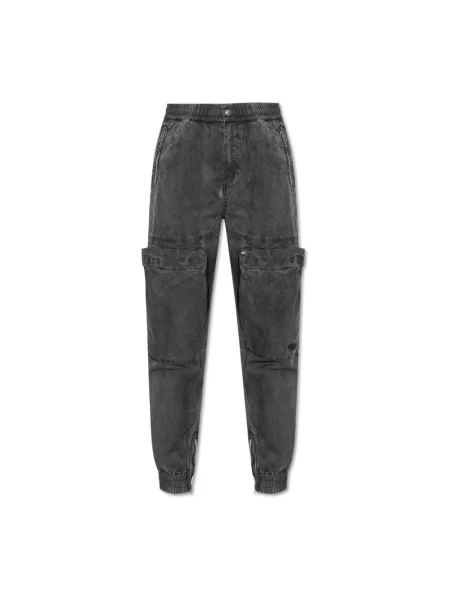 Diesel spodnie TROUSERS fason cargo high waist szary