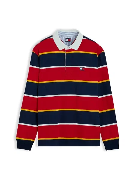 Tommy Jeans Tricou bleumarin / galben / roșu alb