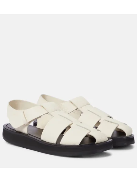 Sandale The Row din piele alb