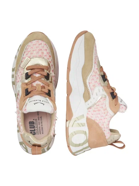 Sneakersy Voile Blanche skórzane beżowe