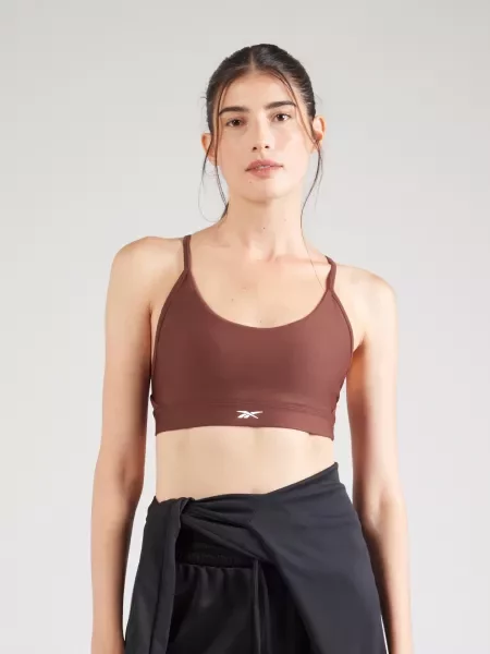 Športová podprsenka Reebok LUX Collection hnedá