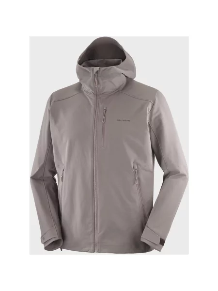 Kurtka z kapturem Salomon Outpeak Softshell ciemnoszara S szara
