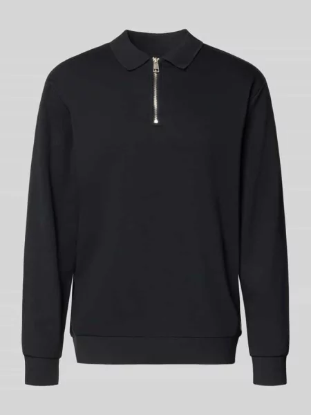Koszulka polo o kroju relaxed fit z detalem z logo Lindbergh czarne